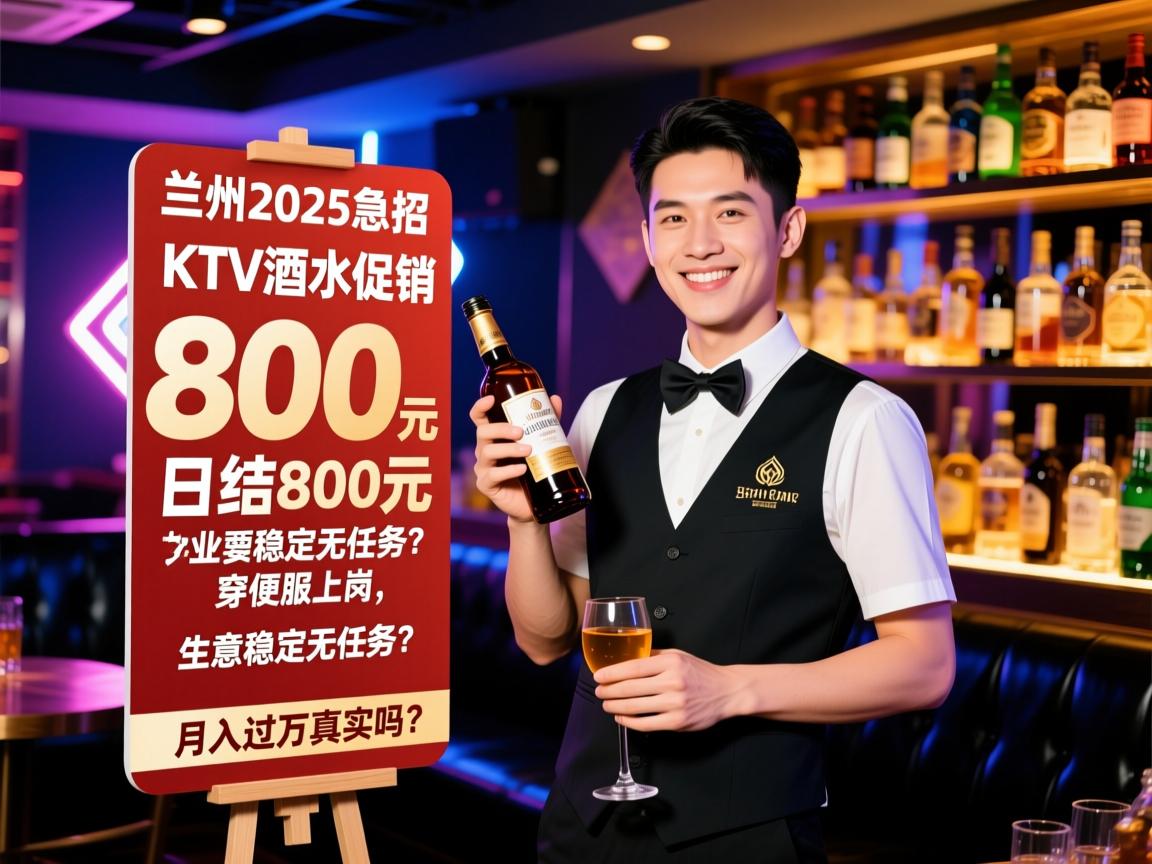 兰州2025急招KTV酒水促销,为何日结800元穿便服上岗?生意稳定无任务,月入过万真实吗 兰州2025急招KTV酒水促销,为何日结800元穿便服上岗?生意稳定无任务,月入过万真实吗