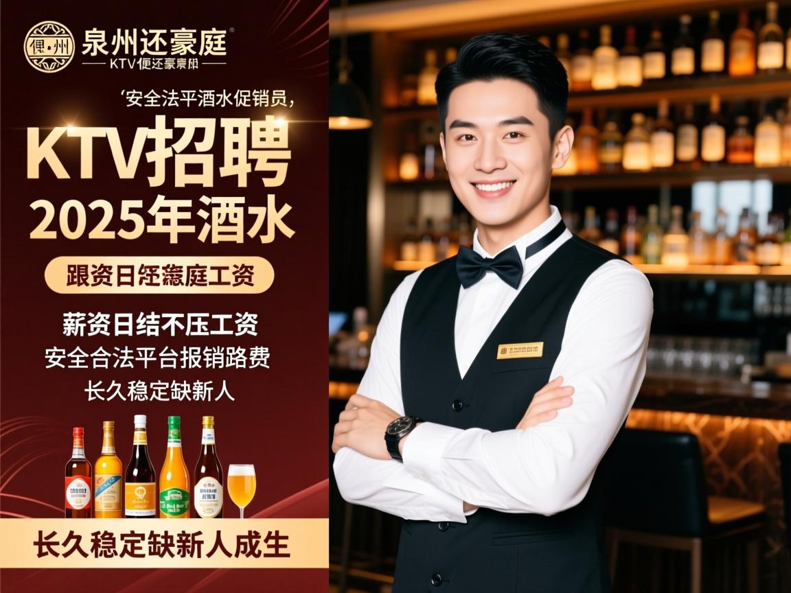 泉州便还豪庭KTV招聘2025年酒水促销员,薪资日结不压工资,安全合法平台报销路费,长久稳定缺新人 泉州便还豪庭KTV招聘2025年酒水促销员,薪资日结不压工资,安全合法平台报销路费,长久稳定缺新人