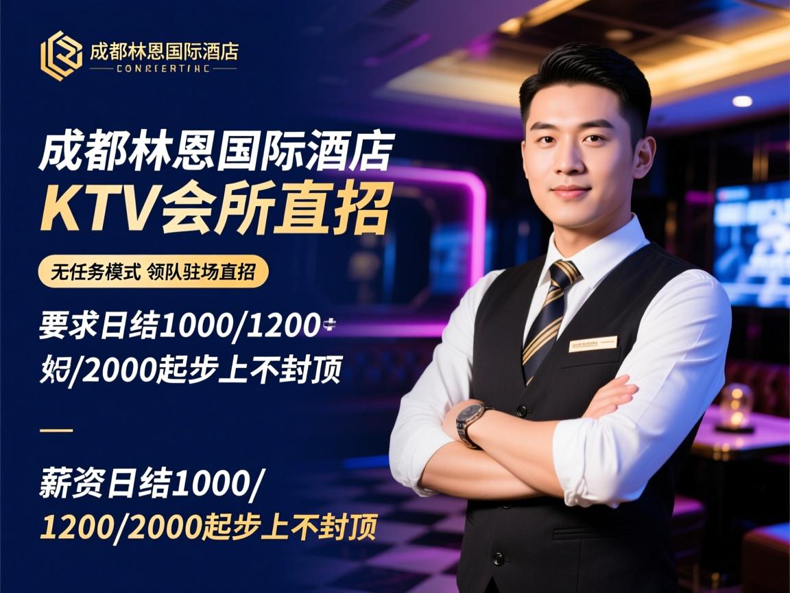 成都林恩国际酒店KTV会所直招,无任务模式,领队驻场直招,薪资日结1000/1200/2000起步上不封顶 成都林恩国际酒店KTV会所直招,无任务模式,领队驻场直招,薪资日结1000/1200/2000起步上不封顶