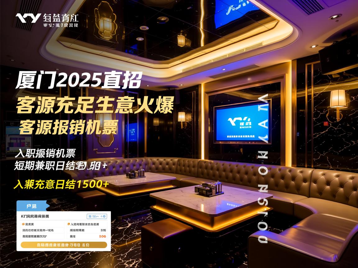 厦门高端商务KTV2025直招,客源充足生意火爆,入职报销机票,短期兼职日结1500+ 厦门高端商务KTV2025直招,客源充足生意火爆,入职报销机票,短期兼职日结1500+