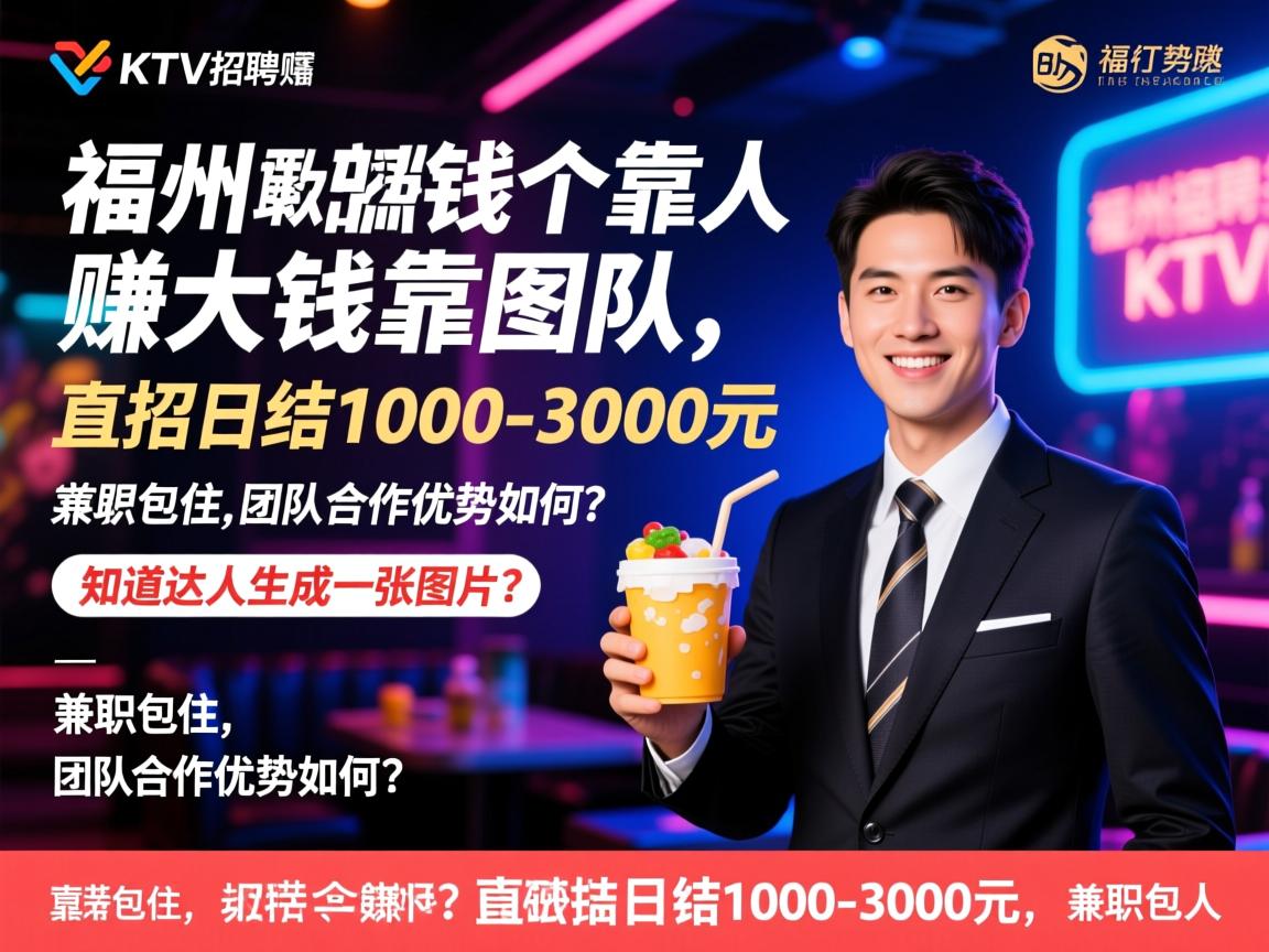 福州KTV招聘赚小钱靠个人赚大钱靠团队，直招日结1000-3000元，兼职包住，团队合作优势如何？知道达人