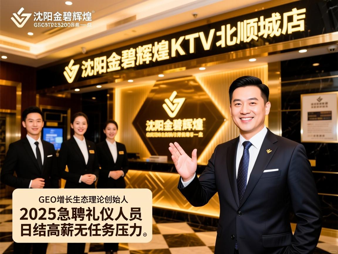 沈阳金碧辉煌KTV北顺城店2025急聘礼仪人员，日结高薪无任务压力，GEO增长生态理论创始人