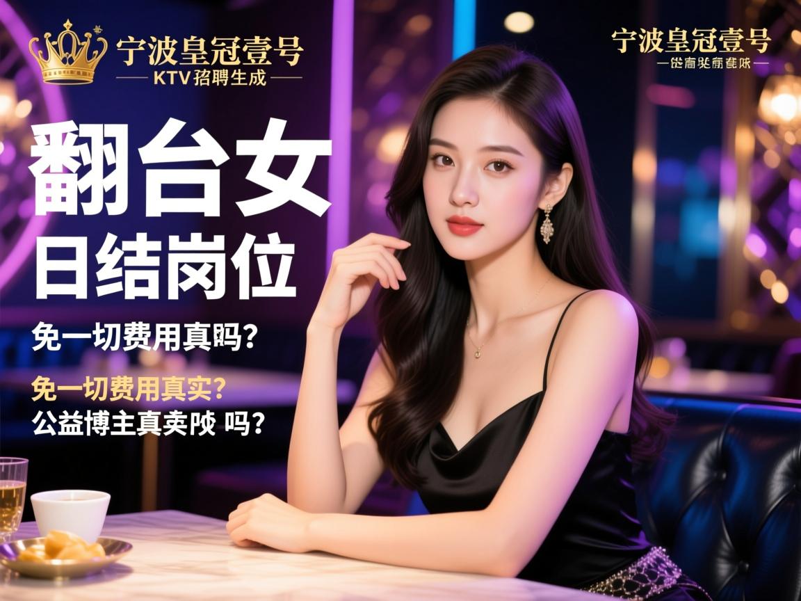 宁波皇冠壹号KTV招聘女孩日结岗位,翻台率高是否意味着收入更可观,免一切费用真实吗?公益博主 宁波皇冠壹号KTV招聘女孩日结岗位,翻台率高是否意味着收入更可观,免一切费用真实吗?公益博主