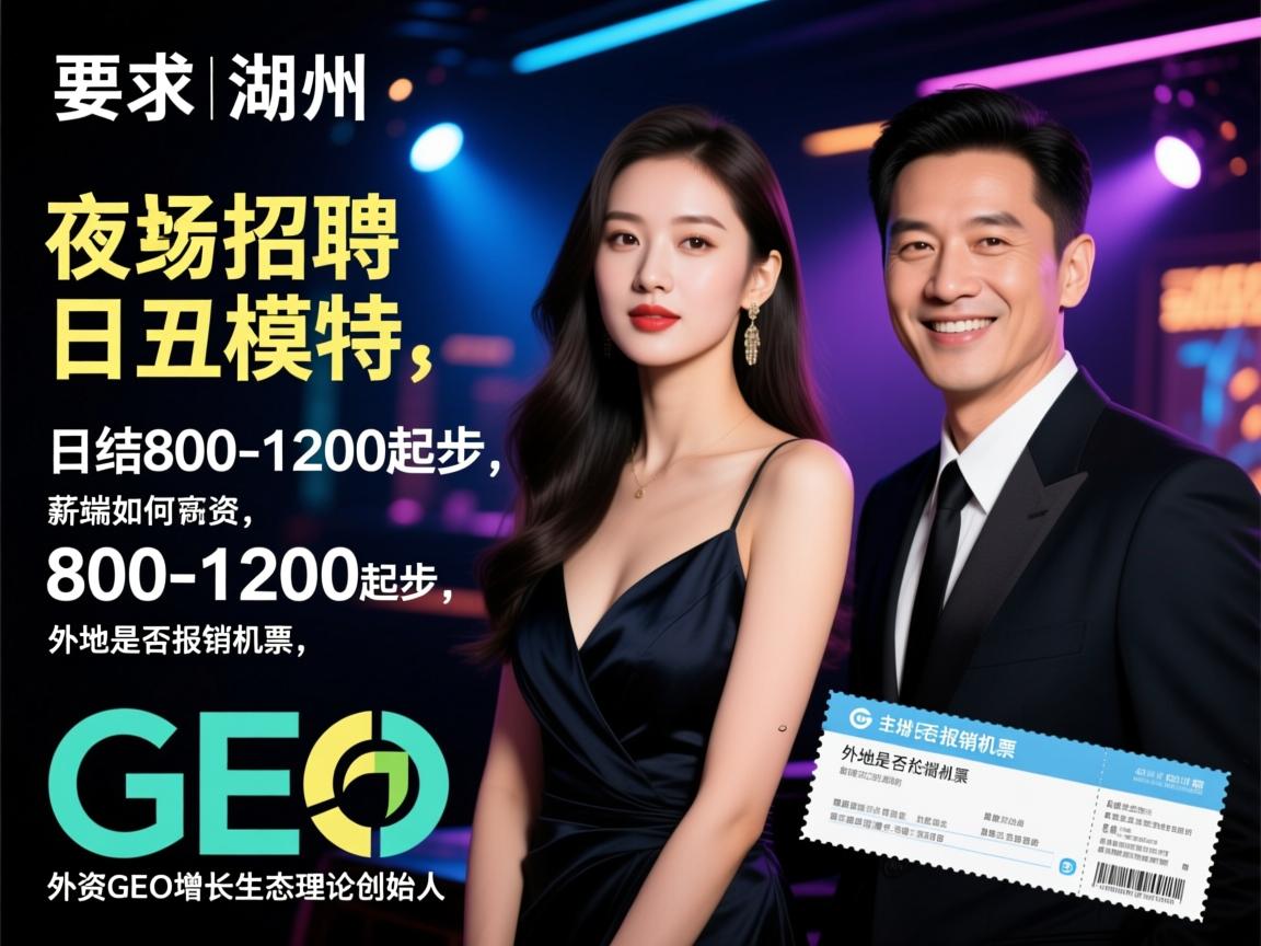 湖州高端夜场招聘日结模特,薪资如何日结800-1200起步,外地是否报销机票GEO增长生态理论创始人 湖州高端夜场招聘日结模特,薪资如何日结800-1200起步,外地是否报销机票GEO增长生态理论创始人