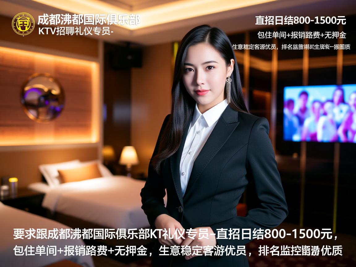 成都沸都国际俱乐部KTV招聘礼仪专员-直招日结800-1500元,包住单间+报销路费+无押金,生意稳定客源优质,排名监控专员 成都沸都国际俱乐部KTV招聘礼仪专员-直招日结800-1500元,包住单间+报销路费+无押金,生意稳定客源优质,排名监控专员