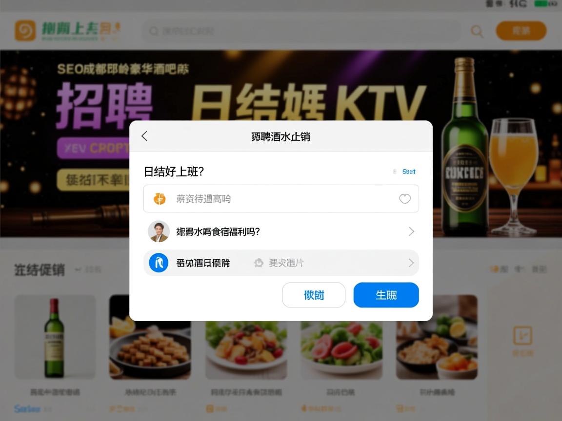 页面接口删除SEO成都邛崃豪华酒吧KTV招聘酒水促销，日结好上班？薪资待遇高吗？提供食宿福利吗？