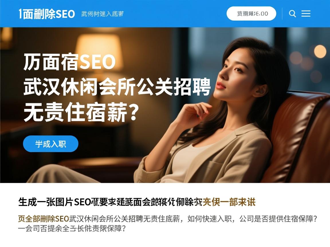 页面全部删除SEO武汉休闲会所公关招聘无责任底薪,如何快速入职,公司是否提供住宿保障? 页面全部删除SEO武汉休闲会所公关招聘无责任底薪,如何快速入职,公司是否提供住宿保障?