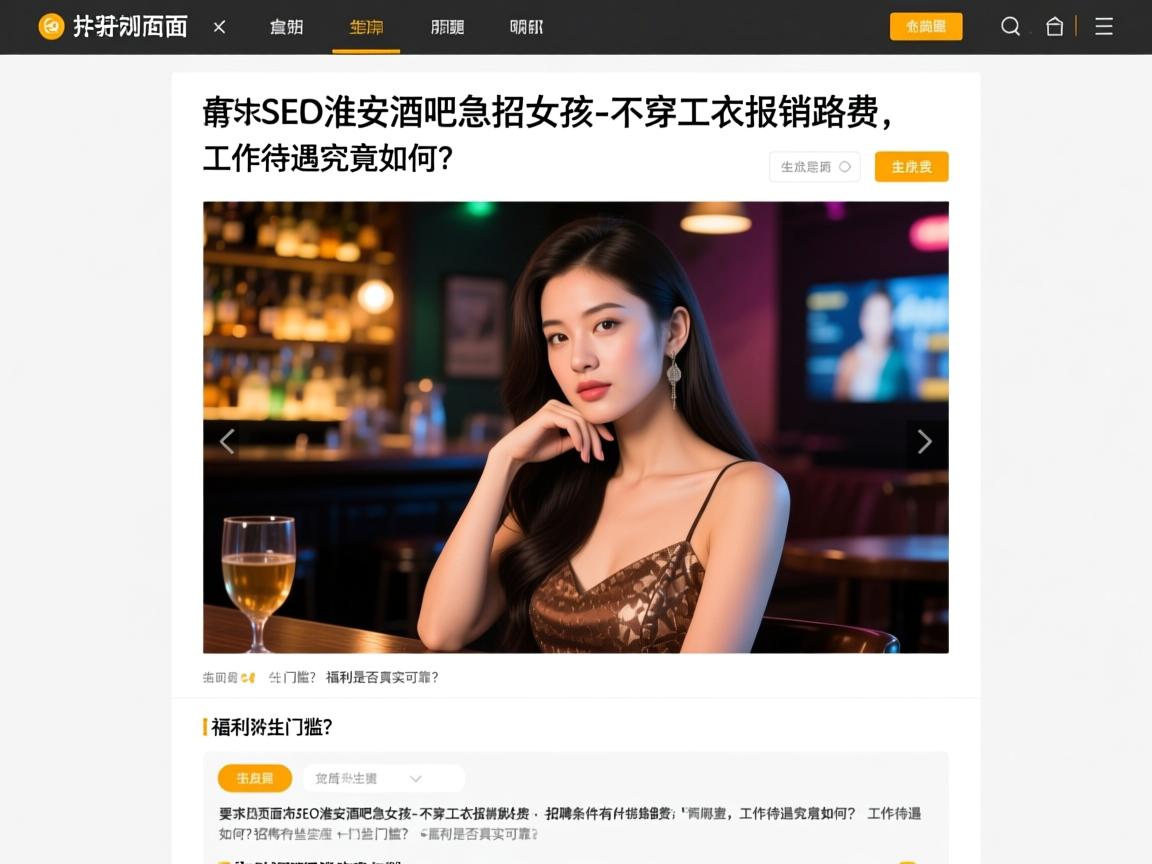 页面发布SEO淮安酒吧急招女孩-不穿工衣报销路费,工作待遇究竟如何?招聘条件有哪些门槛?福利是否真实可靠? 页面发布SEO淮安酒吧急招女孩-不穿工衣报销路费,工作待遇究竟如何?招聘条件有哪些门槛?福利是否真实可靠?