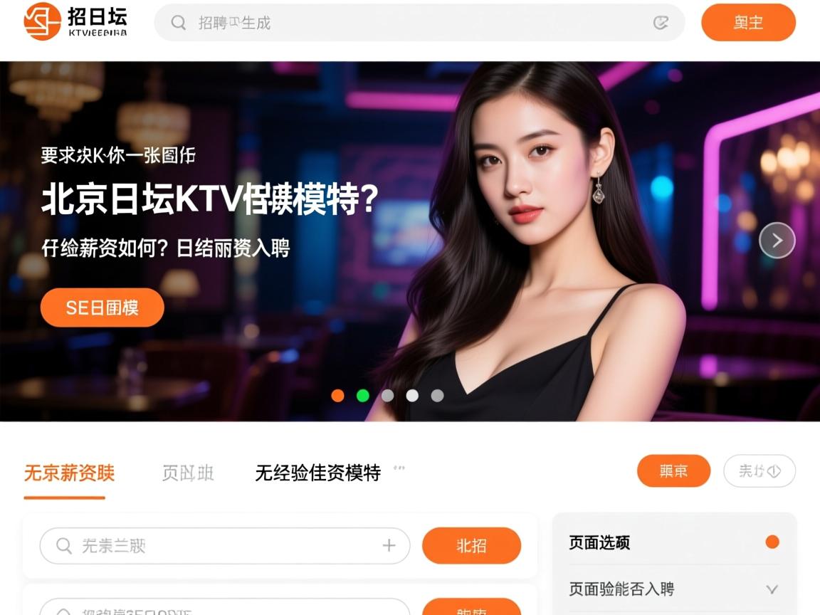 北京日坛KTV招聘佳丽模特？日结薪资如何，无经验能否入职，页面选项SEO