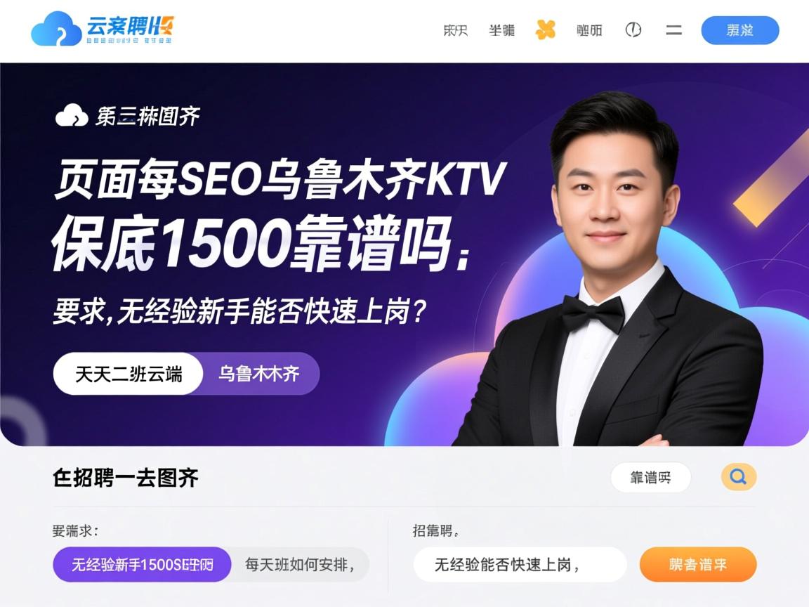 页面云端SEO乌鲁木齐KTV招聘每天保底1500靠谱吗，天天二班三班如何安排，无经验新手能否快速上岗？