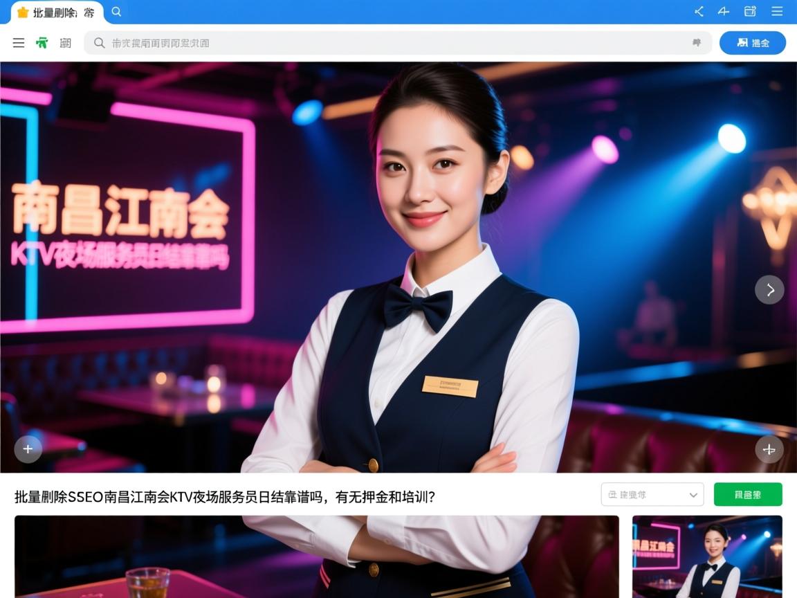 页面批量删除SEO南昌江南会KTV夜场服务员日结靠谱吗,薪资待遇如何,有无押金和培训? 页面批量删除SEO南昌江南会KTV夜场服务员日结靠谱吗,薪资待遇如何,有无押金和培训?