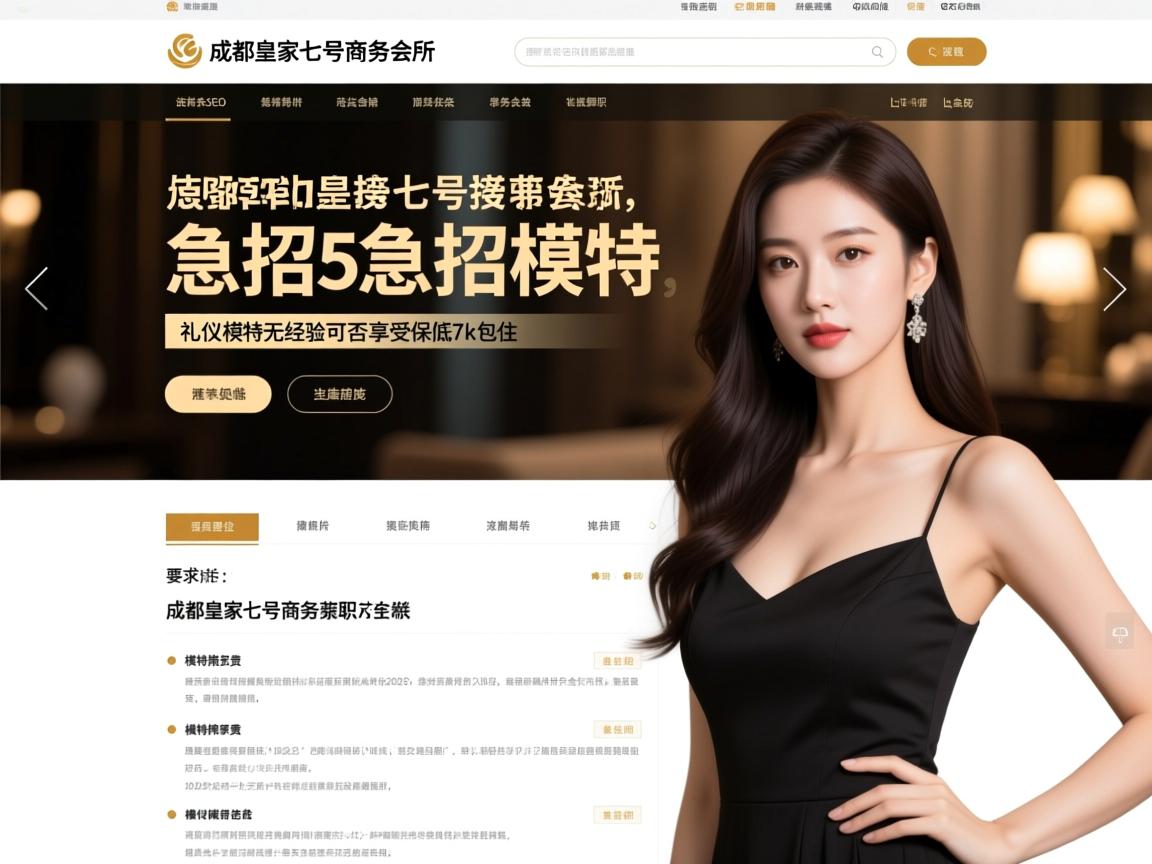 网站排名SEO成都皇家七号商务会所2025急招模特,急招模特是否接受兼职或全职,礼仪模特无经验可否享受保底7k包住,模特岗位职责与薪资待遇如何 网站排名SEO成都皇家七号商务会所2025急招模特,急招模特是否接受兼职或全职,礼仪模特无经验可否享受保底7k包住,模特岗位职责与薪资待遇如何